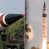 Agni-5 ICBM canister से लॉन्च होते हुए